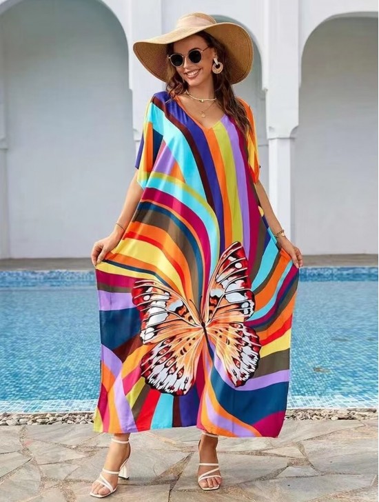 Butterfly Design Chiffon Dress 